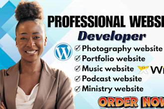 design podcast website, music website, church website design photography website