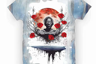 create custom memorial funeral loving and rip t shirt design
