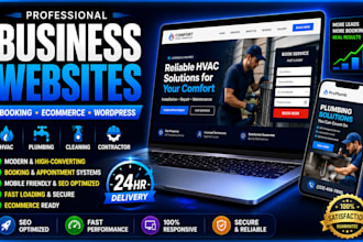 hvac website, plumbing website, contractor web design, cleaning company website