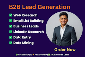 do b2b lead generation, web research and email list building