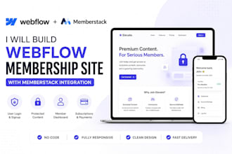 create a webflow membership website with memberstack