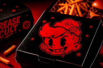 create bold mascot branding for restaurants and street food