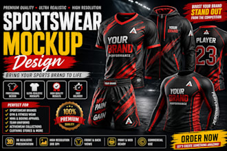 do the 3d realistic uniform mockup or custom mockup