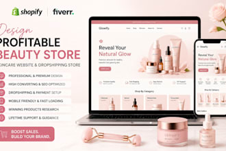design profitable beauty store skincare website beauty store dropshipping store