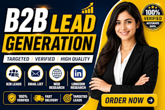b2b lead generation, web research and email list building