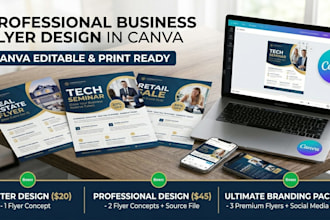 design professional business flyers in canva