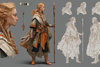illustrate fantasy art creatures and characters
