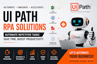 develop uipath rpa bots for business process automation