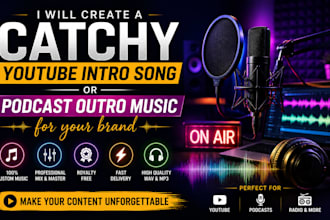 create a catchy youtube intro song or podcast outro music for your brand