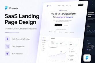 design a high converting framer saas startup landing page