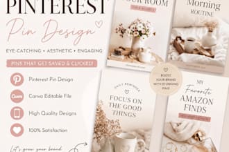 design aesthetic pinterest pins in canva