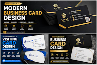design professional business cards and modern visiting cards