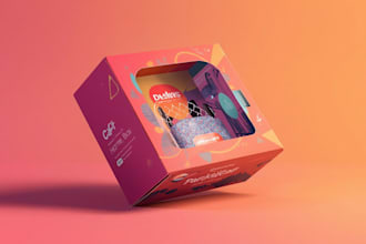 design creative box, pouch and label packaging design