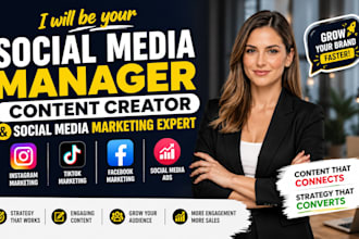 be your social media manager content creator and social media marketing expert