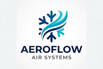 design a modern and professional air conditioning brand logo for your business