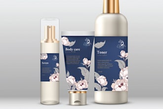 do minimalist cosmetics packaging and skin care product label design