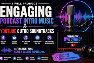 produce engaging podcast intro music and youtube outro soundtracks