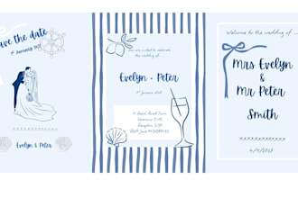 custom design wedding invites, posters and more