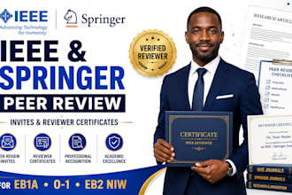 apply as peer review invite in ieee elsevier springer for eb1 eb1a