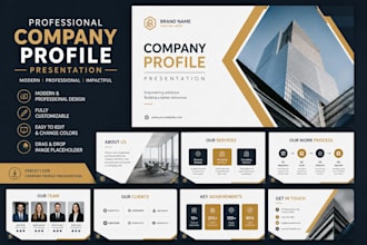 design professional company profile and business presentation