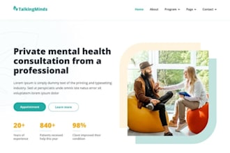 design wix mental health website counseling therapy website