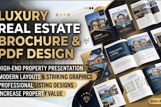 create luxury real estate brochure and property PDF design