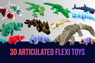 sculpt 3d bjd dolls, flexi toys, articulated models and cute animal figures art