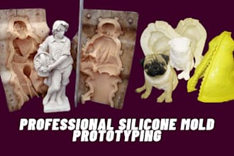 design a professional 3d silicone mold, injection mold prototype for 3d printing