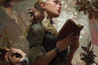 draw fantasy book cover, illustration