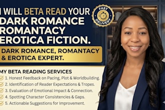 beta read your dark romance romantacy erotica fiction manuscript beta reader