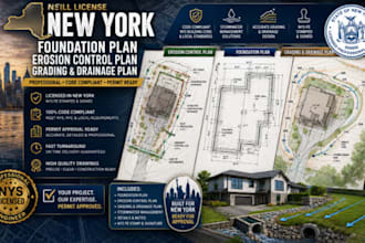 license new york foundation plan erosion control plan grading and drainage plan