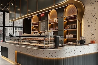 do 3d interior design, restaurant design, bar ,café, office design and 3d render