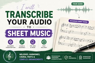 do music transcription from audio to sheet music