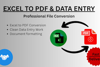 convert excel to pdf and do fast data entry