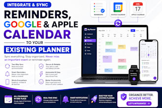 integrate reminders, google and apple calendar to your already existing planner