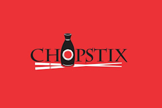 create modern sake wine label logo
