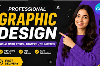 design modern thumbnails, posts, and banners