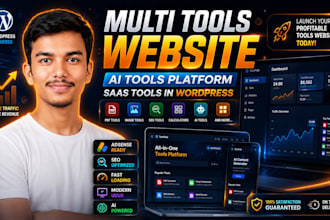 build a multi tool website, an ai tools platform, saas tools in wordpress