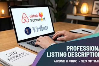 professionally write airbnb listing description,vrbo with seo optimization
