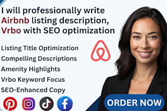professionally write airbnb listing description,vrbo with seo optimization