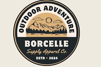 create a professional mountain and outdoor logo design