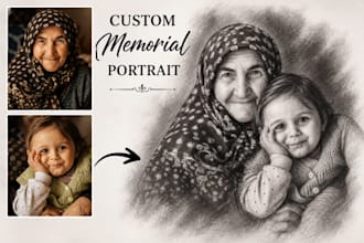 create a beautiful memorial portrait from your photo