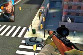 develop a realistic 3d mobile sniper shooting game for ios, android and pc