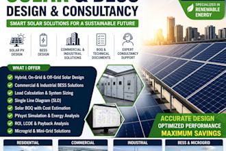 provide solar system design commercial industrial bess consultancy
