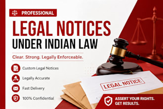 draft professional legal notices under indian law