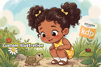 children book illustration and children book cover