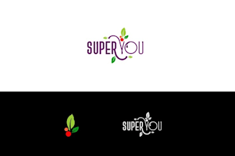 design super food juice brand logo