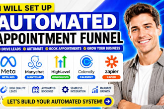setup meta ads manychat gohighlevel calendly zapier automated appointment funnel