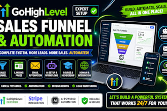 gohighlevel sales funnel go high level landing page course email domain ai setup