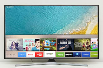 develop smart TV iptv ott app for fire TV android TV and samsung tizen